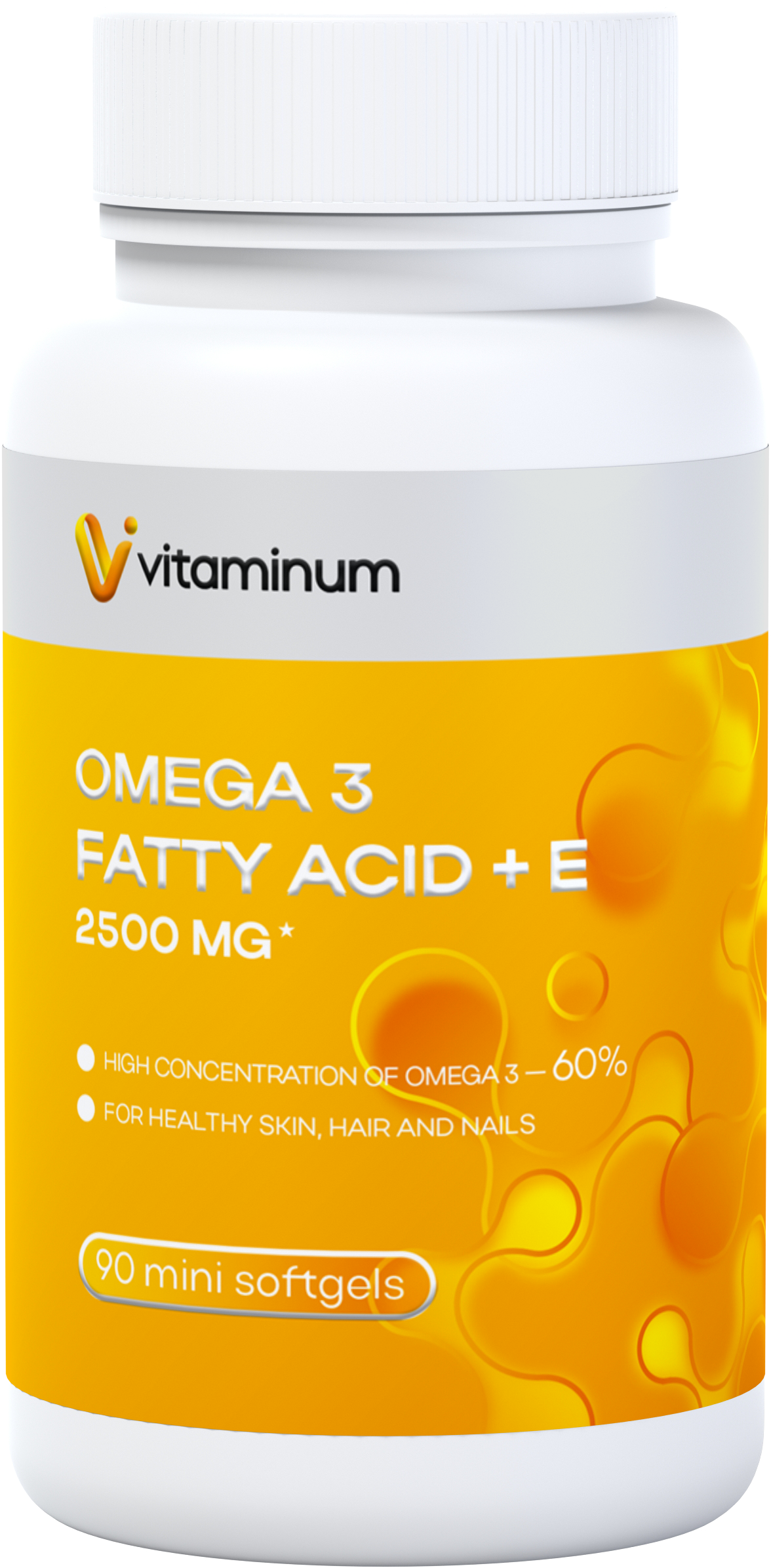  Vitaminum ОМЕГА 3 60% + витамин Е (2500 MG*) 90 капсул 700 мг   в Межгорье