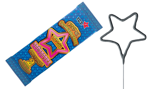  Бенгальские свечи фигурные 2 шт "Звездочка"  в Межгорье